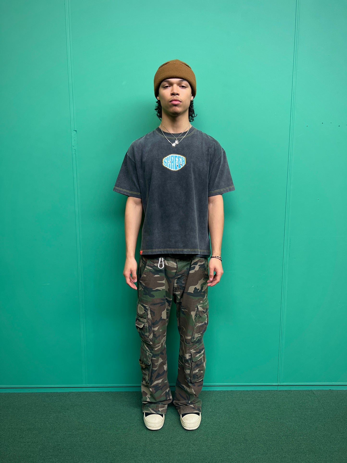 BLACK ROOTS ICE (Blue) Oversized T-shirt